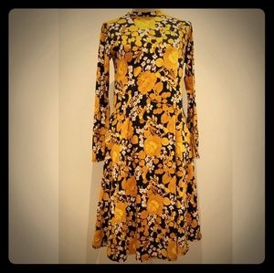 Orange Creek Long Sleeve Midi Floral Dress